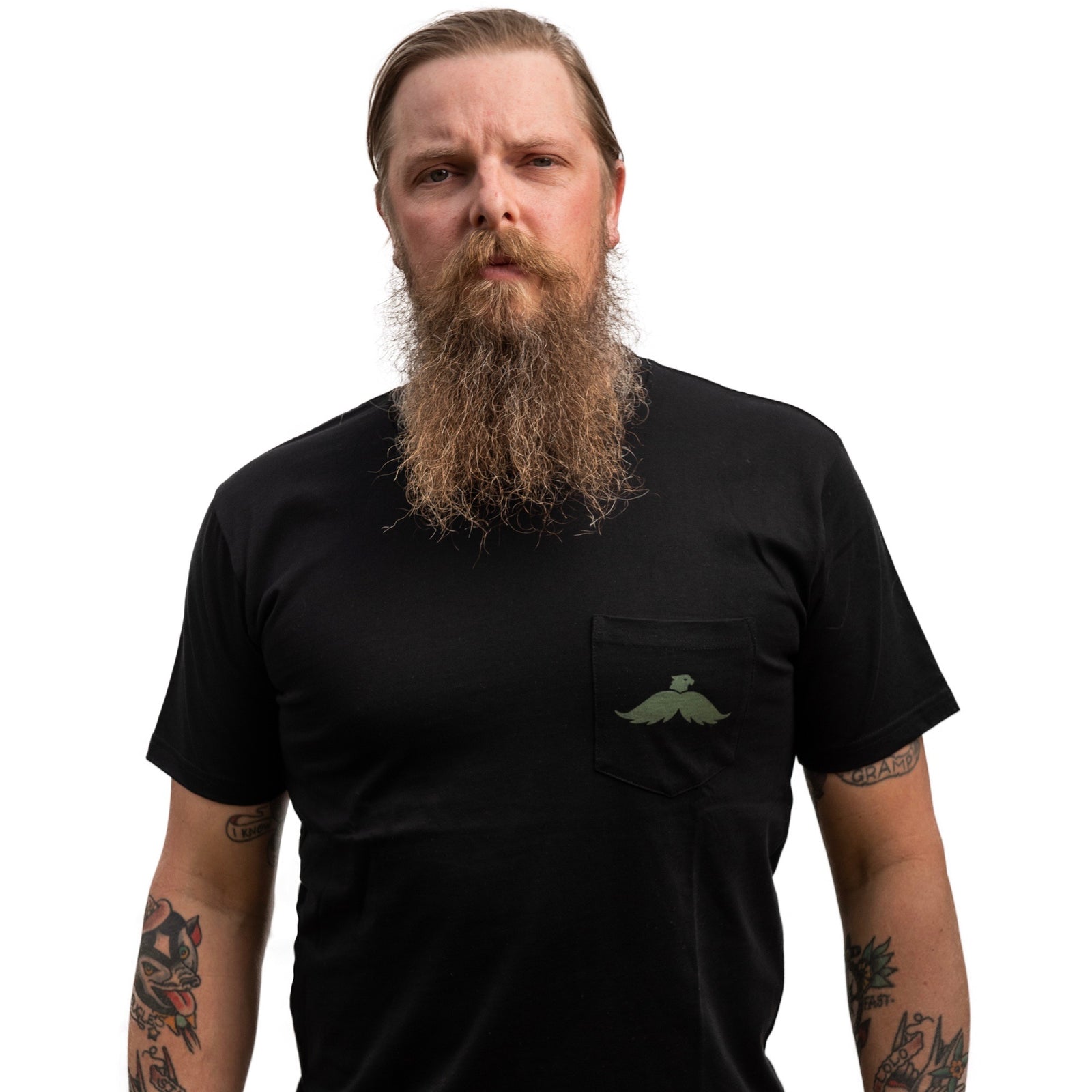 Mustache Eagle Pocket T Shirt